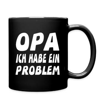 Opa - Tasse einfarbig - Schwarz - Rechts