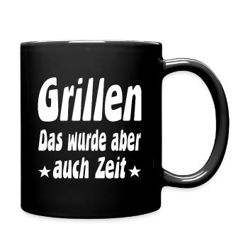 Grillen - Tasse einfarbig - Schwarz - Rechts