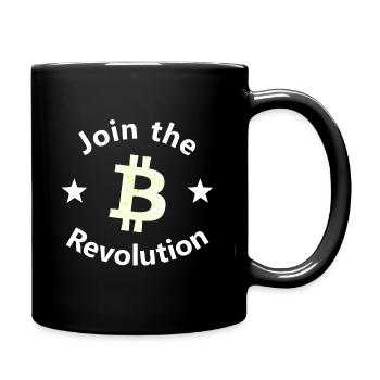 Bitcoin Revolte Kreis - Tasse einfarbig - Schwarz - Rechts