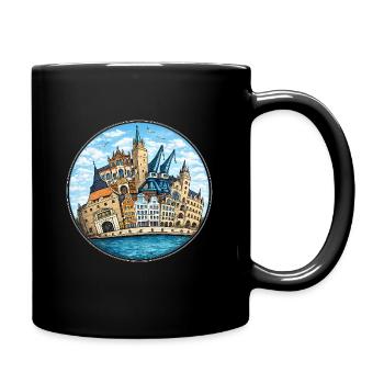 Rostocker Stadansichtssache 2026 - Tasse einfarbig - Schwarz - Rechts