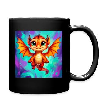 dragon - Full Colour Mug - black - Right