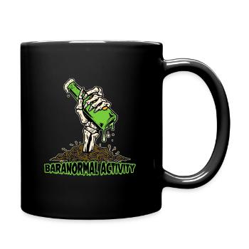 BARANORMAL ACTIVITY – Bier und Zombie-Humor - Tasse einfarbig - Schwarz - Rechts