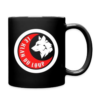 Loup Rouge & Blanc - Mug uni - noir - Droite