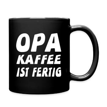 Opa - Tasse einfarbig - Schwarz - Rechts