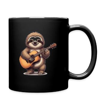 T-shirt Paresseux Mignon Jouant de la Guitare  - Mug uni - noir - Droite