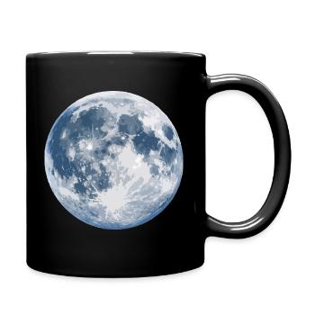 Mondlicht-Silhouette - Tasse einfarbig - Schwarz - Rechts