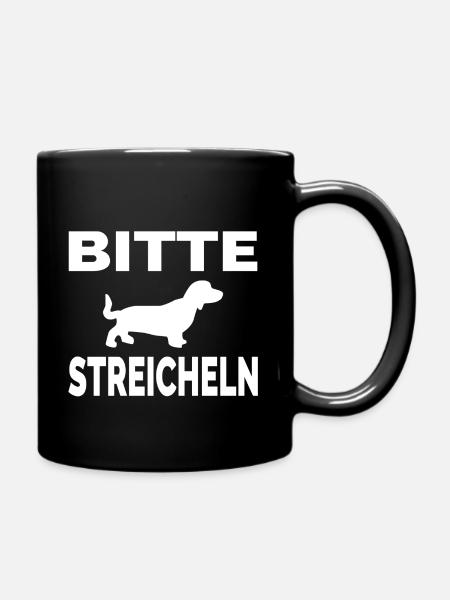 Dackel - Tasse einfarbig - Schwarz