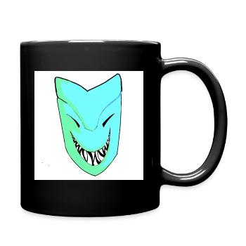 Smiling mask in gradient - Full Colour Mug - black - Right