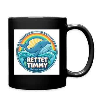 Rettet Timmy – Save Our Whale - Tasse einfarbig - Schwarz - Rechts