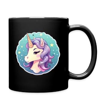 Licorne pastel dans la mer d’étoiles - Mug uni - noir - Droite