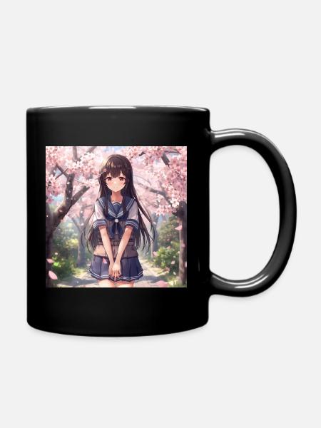 Cerisier en fleurs d’école - Mug uni - noir