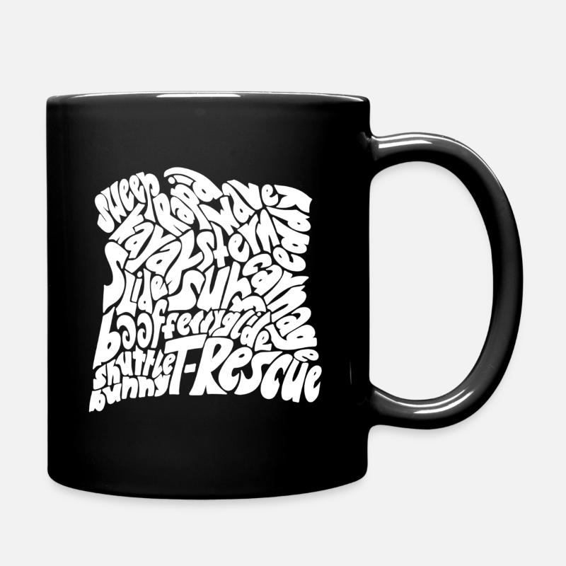Nuage de mots carrés sur le thème des eaux vives - Mug uni - noir