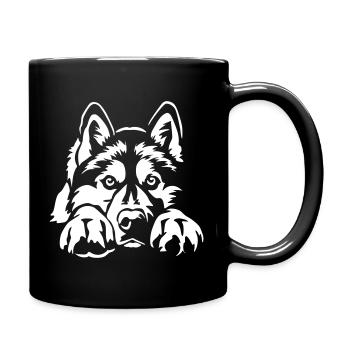 Siberian Husky « Édition Noire » - Mug uni - noir - Droite
