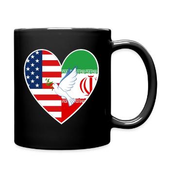 USA Iran Colombe de l’amour de la paix - Mug uni - noir - Droite