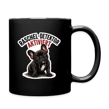 Frenchie – Raschel-Detektor aktiviert - Tasse einfarbig - Schwarz - Rechts