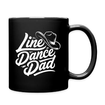 Line Dance Dad Cowboy Hat Design - Full Colour Mug - black - Right