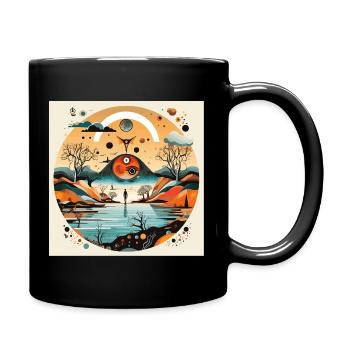 Circle Landscape of the Eyes - Full Colour Mug - black - Right