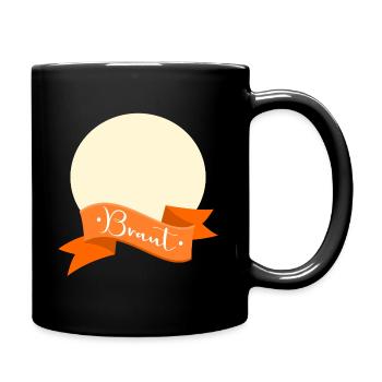 Braut Schleife - Tasse einfarbig - Schwarz - Rechts