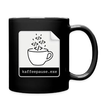 Kaffeepause.exe - IT Programmieren Informatik Code - Tasse einfarbig - Schwarz - Rechts