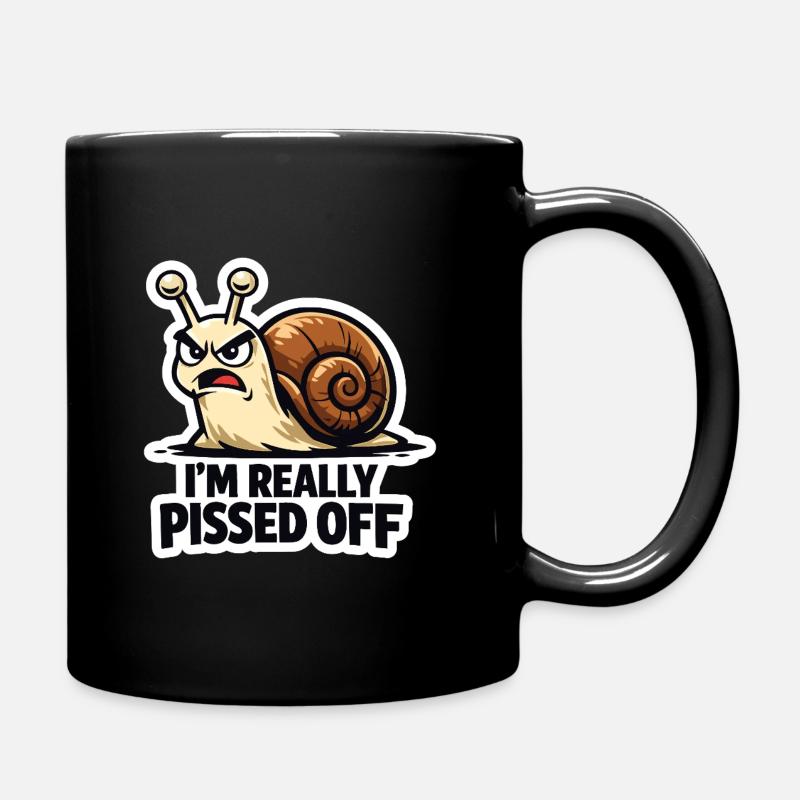 Wütende Schnecke – Ich bin wirklich sauer. - Tasse einfarbig - Schwarz