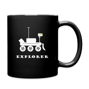 Expeditionrover Illustration Mars - Tasse einfarbig - Schwarz - Rechts