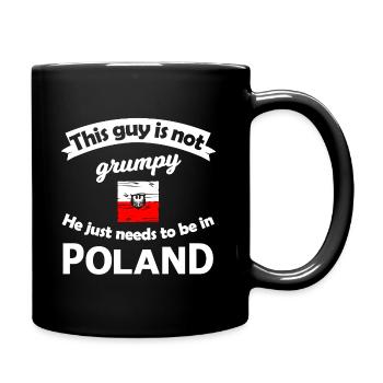 Polen Not Grumpy Tee - Tasse einfarbig - Schwarz - Rechts