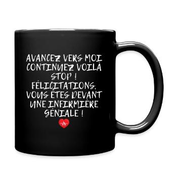 Humour Super Cadeau Pour Infirmière - Mug uni - noir - Droite