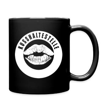 Kusshaltestelle - Kussmund - Ne parle pas, juste embrasser - Mug uni - noir - Droite