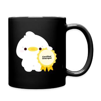 Zertifizierte unberechenbare Ente - Tasse einfarbig - Schwarz - Rechts