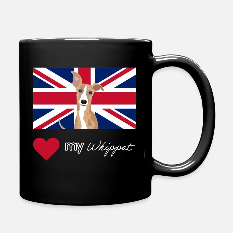 LUVMYWHIPPET (Weiß) - Tasse einfarbig - Schwarz