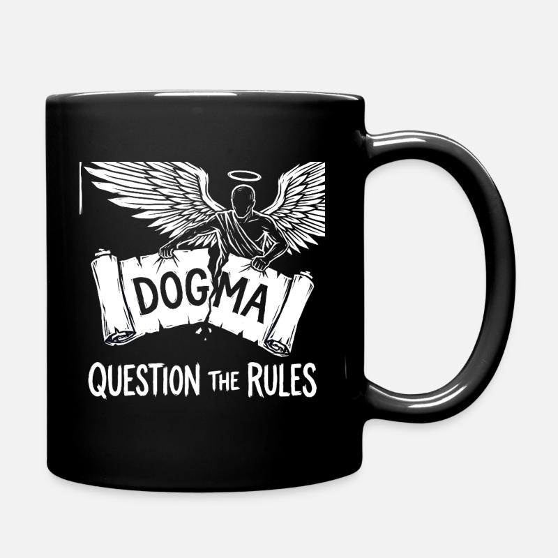 Dogma Flug: Frage die Regeln - Tasse einfarbig - Schwarz