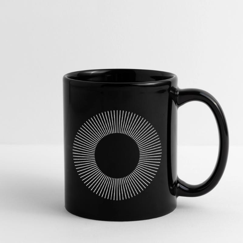Geometric Sunburst Ring Pattern Full Colour Mug