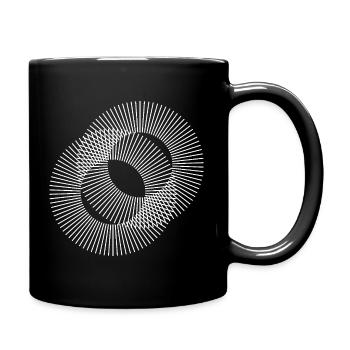 Circles Lines design - Full Colour Mug - black - Right
