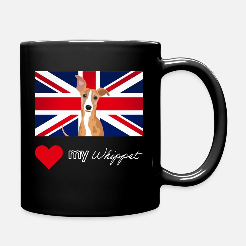 LUVMYWHIPPET (Texte blanc, Vibrant) - Mug uni - noir