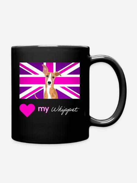 PURPLEWHIPPET (Weißer Text, Lebendig) - Tasse einfarbig - Schwarz