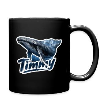 Timmy der Buckelwal – Ostsee-Fan - Tasse einfarbig - Schwarz - Rechts
