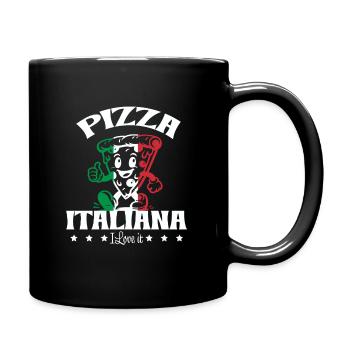 J’adore la pizza - Mug uni - noir - Droite
