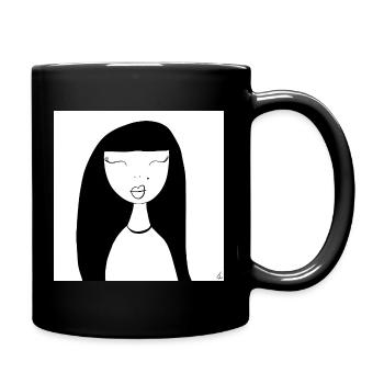 girl - Full Colour Mug - black - Right