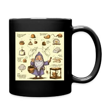 Alchemie Küchenzauberer - Tasse einfarbig - Schwarz - Rechts