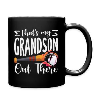 Das ist mein Enkel da draußen Baseball - Tasse einfarbig - Schwarz - Rechts