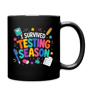 Ich habe die Klausurphase überlebt Schule Humor - Tasse einfarbig - Schwarz - Rechts