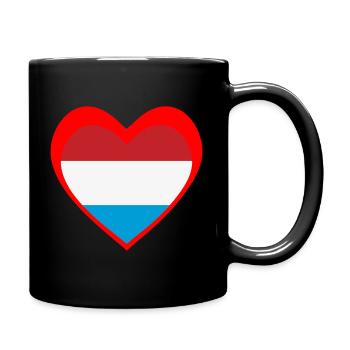 Rout Häerz Lëtzebuerg - Full Colour Mug - black - Right