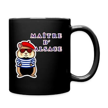 alsace strasbourg france hamster cute cool funny - Full Colour Mug - black - Right