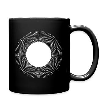 Kreisförmige Punktexplosionsstrahlung - Tasse einfarbig - Schwarz - Rechts