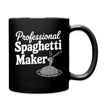 Professioneller Spaghetti-Hersteller - Tasse einfarbig - Schwarz - Rechts