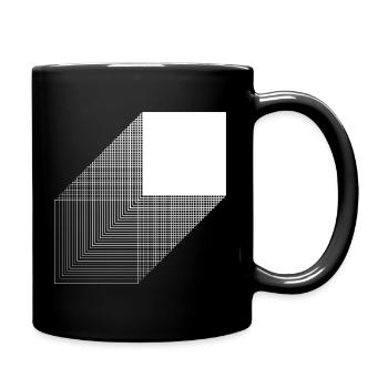 Style audacieux de bauhaus carré - Mug uni - noir - Droite