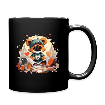 Un panda câlin dans la conception de tentes - Mug uni - noir - Droite