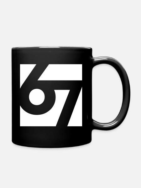 67 "six seven" block style - Tasse einfarbig - Schwarz