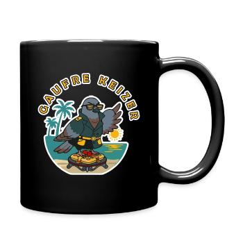 Brüssel, Belgien, Luxus-Tauben-Waffel-König, Sonnenuntergang - Tasse einfarbig - Schwarz - Rechts