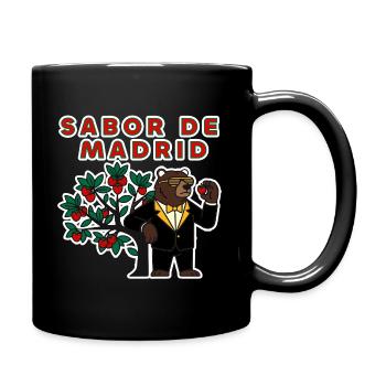 madrid spain elegant luxury bear strawberry  - Full Colour Mug - black - Right